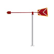 Stainless steel wind vane luminous reflective outdoor rotating anemometer industrial metal benchmark standard security inspection 2448