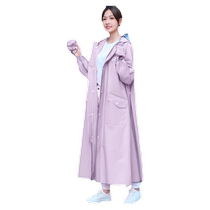 Womens long raincoat for electric battery cars full-body anti-rainstorm single-piece outer wear thickened poncho 2428