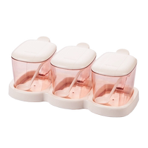 Camellia seasoning box set household storage box jar seasoning bottle jar kitchen spices MSG salt jar 3244