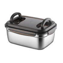 Food grade stainless steel refreshing box fridge special sealing case oversize lunch box fruit containing box 2018
