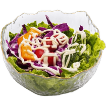 Eurostyle fruit tray Home Kitchen Living Room Tea Table Ins Wind Delicate Crystal Glass Special Transparent Salad Bowl 2378