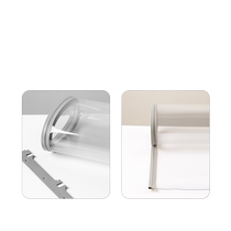 Air-conditioned leather door curtain supermarket store commercial magnetic self-priming PVC plastic soft transparent windshield partition curtain 824