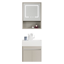 Cream style small apartment bathroom cabinet stainless steel washbasin wall-mounted washbasin bathroom washbasin cabinet 1145
