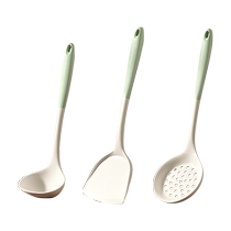 Household non-stick cooking spatula food grade high temperature resistant silicone colander soup spoon kitchen utensil set 1925