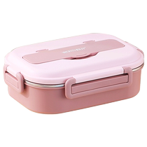 304 stainless steel insulated lunch box for primary school students food-grade childrens dinner plate compartmented lunch box 3842