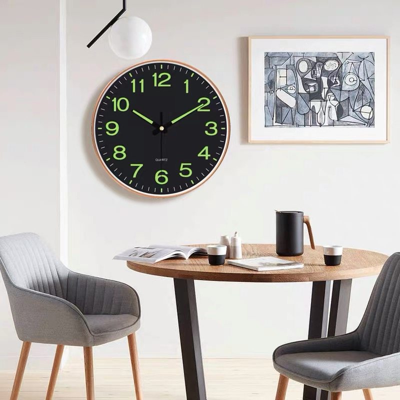 Suning.Com Luminous Clock Wall Clock Automatic Time Home Creative Modern Clock Wall Quartz Clock 2129