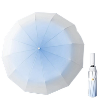 Umbrella beach parasol femelle claire et pluie Dual-use automatique sun protection UV parasol mâle augmenter épaississement épaississement 3324