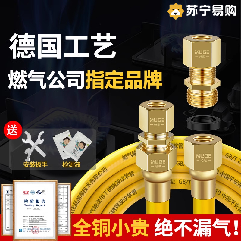 Natural gas hose fuel gas pipe connecting gas stove stainless steel bellows special pipe explosion protection coal gas pipe 1822-Taobao