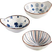 Condiment dish household ceramic small dish vinegar dish hot pot dipping bowl soy sauce dish sauce condiment snack dish 2912