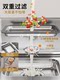 304 Stainless Steel Sink 5mm Thick Vegetable Washing Basin Large Single Sink Household Kitchen Basin Dishwashing Sink Under-Counter Basin 1286A