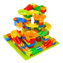 Variety of slides compatible with Lego large particle building blocks table rolling ball childrens educational assembly toys 3-6 years old 2077