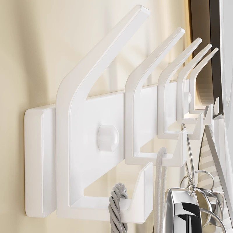 Cream wind white hanging clothes hanger wall-mounted wall clothes hanger free of punch hooks into door Xuanguan Strong 1081-Taobao