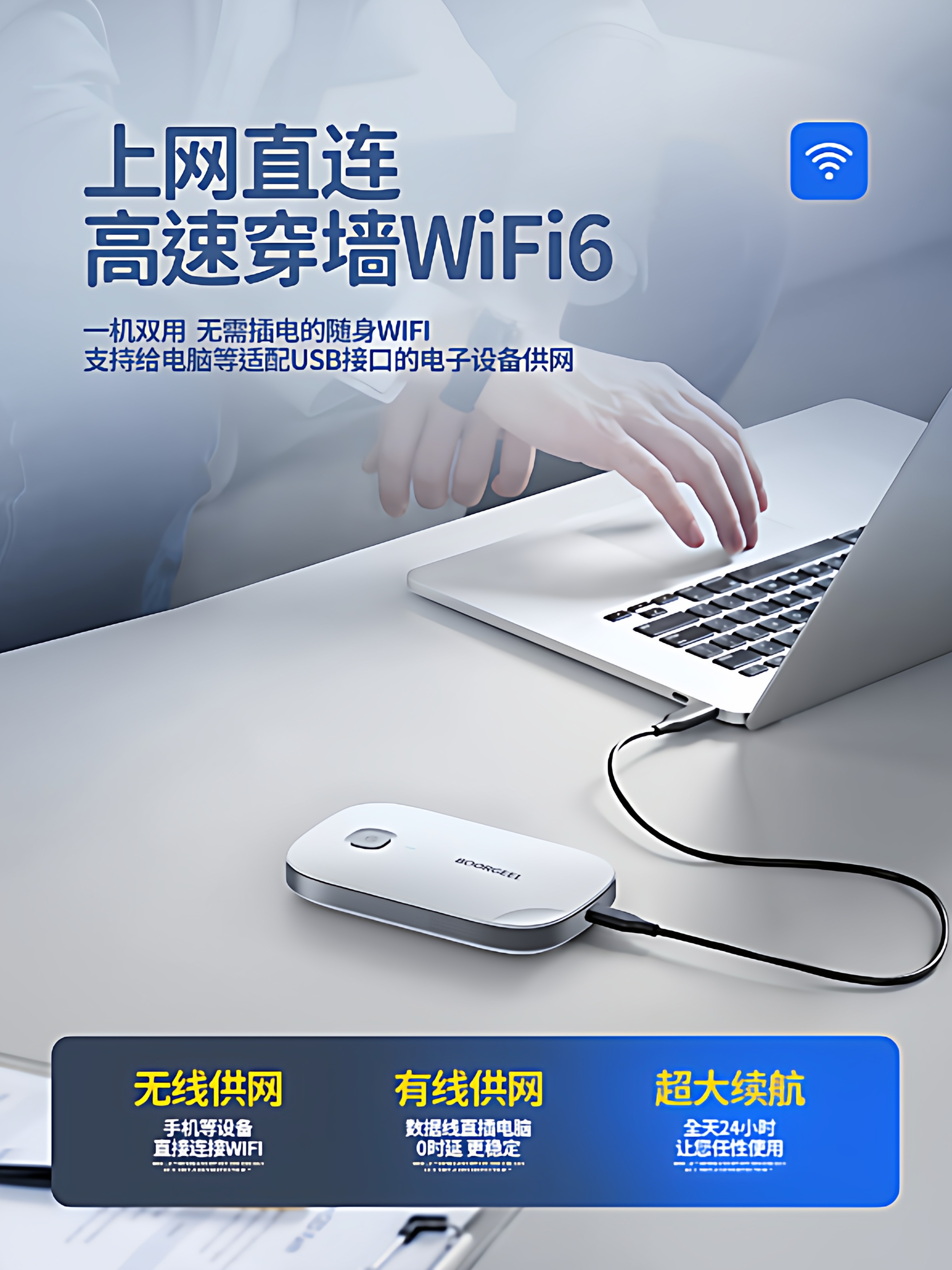 [Single-Month Rechargeable] Portable Wifi Wireless Network, Unlimited Speed Data Nationwide, Smart Portable Internet Access, No Plug-In Required, Suitable for Dormitories, Home, and Car Use, Broadband Router Official 2504