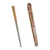 Brown Bear 304 stainless steel chopsticks portable storage box one person one chopstick personal tableware and chopsticks 2085