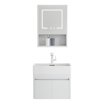 Wall-mounted washbasin small apartment stainless steel bathroom cabinet combination ceramic integrated basin washbasin washstand 1145