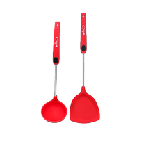 Silicone Pan Scoop Spoon Suit Home Kitchen Saute Scoop Non Stick Pan Special Soup Spoon Drain Spoon High Temperature Resistant 1648