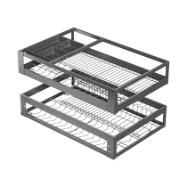 帅康Sacon拉篮厨房橱柜304不锈钢双层抽屉式柜碗碟篮厨柜碗篮1287