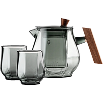 Household tea set office reception heat-resistant glass teapot portable Chinese Kung Fu tea set 2378