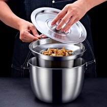 304 stainless steel oil basin lard bottle jar household 2259 kitchen high temperature resistant oil storage tank large capacity oil pot