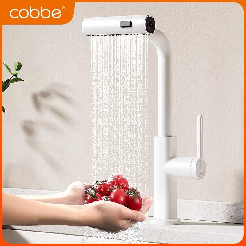 Cabe kitchen tap pull-out washing basin dishwashing basin sink hot and cold two-in-one rotatable pressurization 875-Taobao