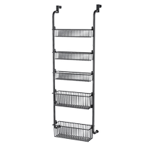 No punching door rear hanging basket storage rack multi-layer storage rack bathroom door rear hanging rack multi-functional organizing rack 1815