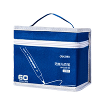 Deli acrylic marker pens waterproof and impermeable acrylic color pens stackable color watercolor pens 24 colors 48 colors primary school students art special painting pens 60 colors non-toxic water-based brushes washable 2101