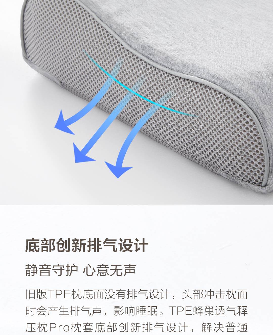 Подушка 8h黑科技蜂巢透气tpe释压枕头透气可水洗护颈椎助果胶格子枕460