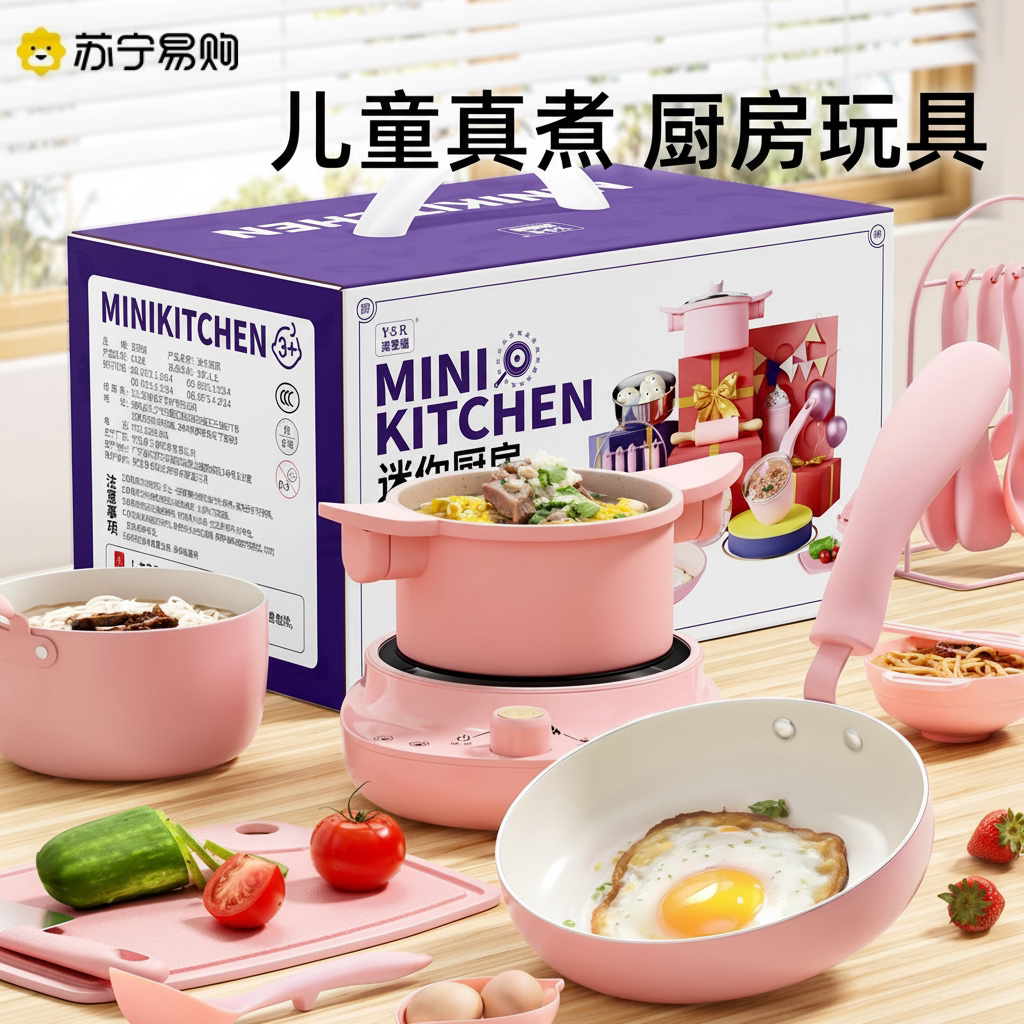 儿童迷你小厨房真煮全套装可做饭厨具真实版女孩玩具生日礼物2430