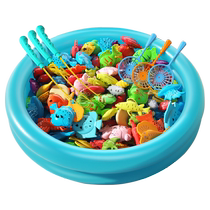 Child fishing toys baby pro - intelligent magnetic luminous fish girl hook fish baby pool set fishing rod boy 551