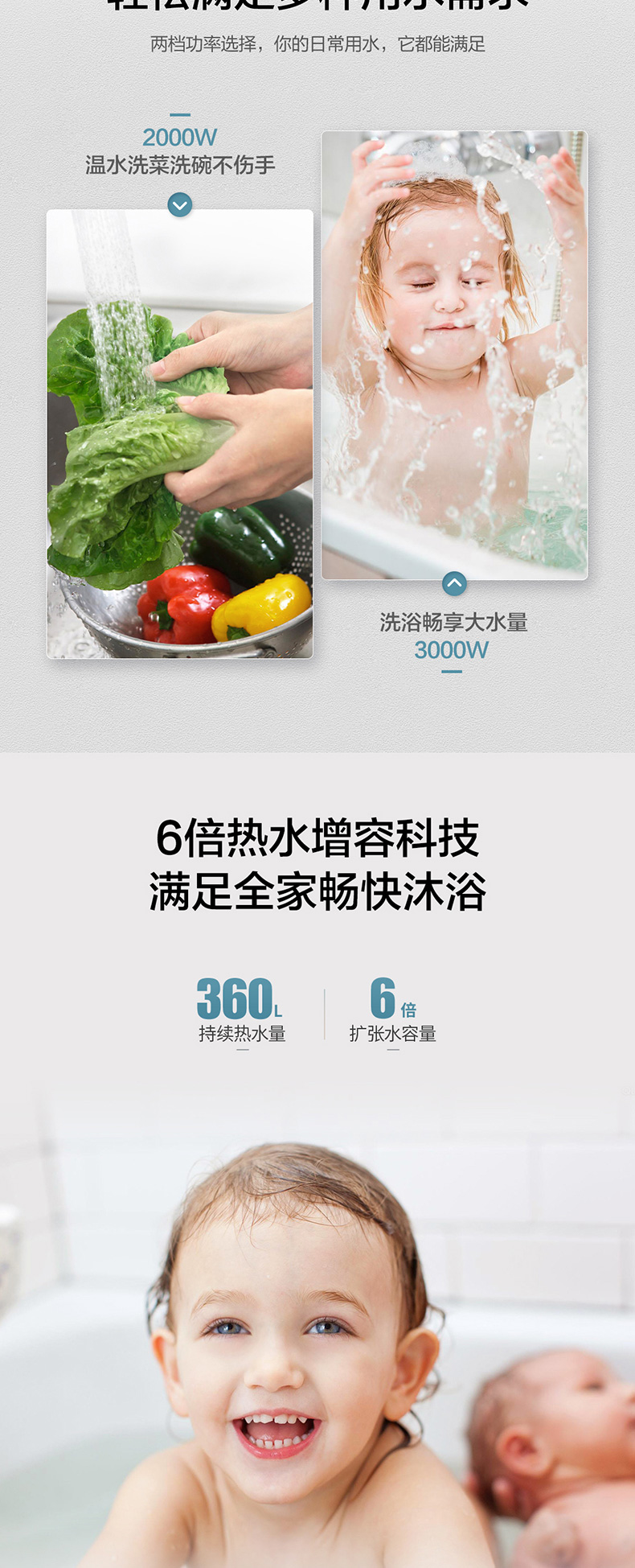 海尔&天猫精灵 3000w智能变频储水热水器 60L 一级能效 图6