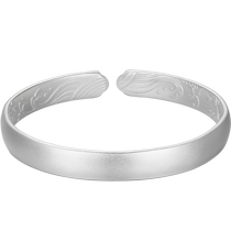 Chinese Jewelry Lotus Silver Bracelet Womens 999 Pure Silver Bracelet Pure Silver Bracelet Mothers Day Gift for Mom 937C1