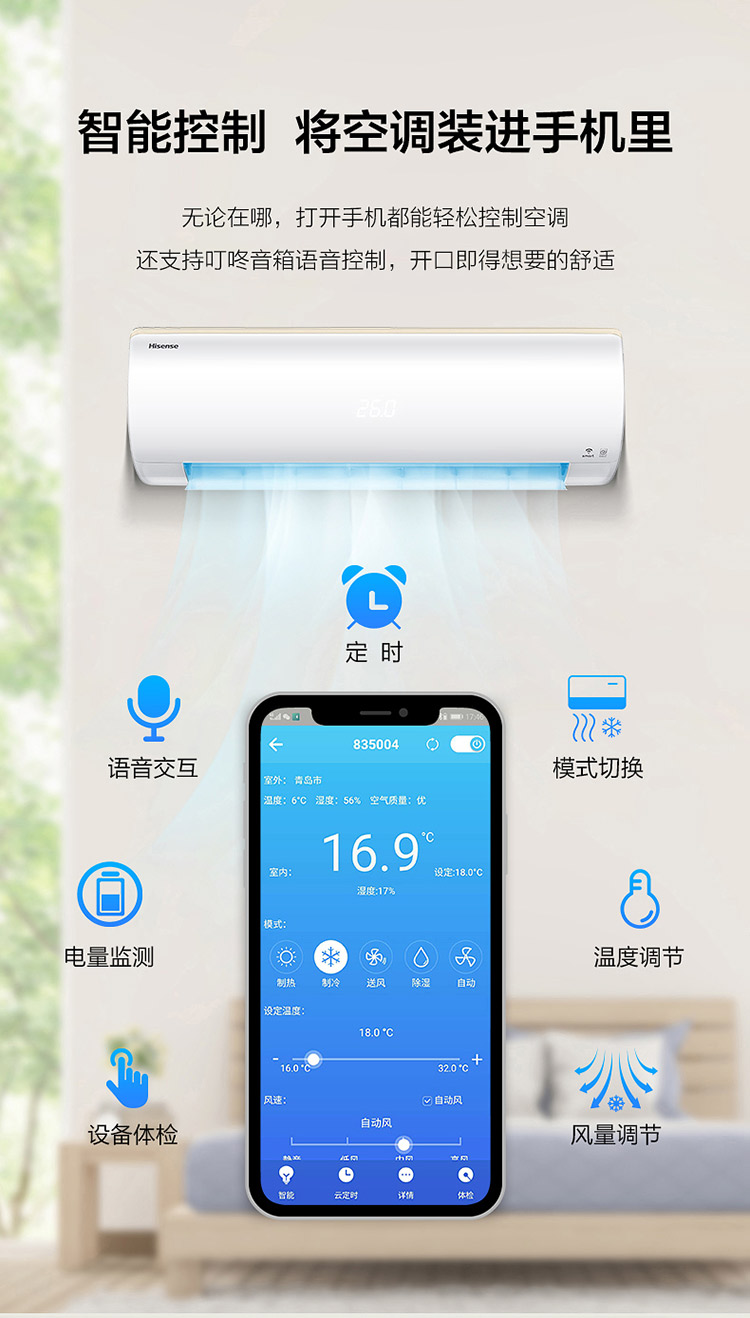 海信 小黑键 1匹 一级变频 挂机 图3