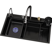 Stainless steel washbasin kitchen sink table top integrated large single tank 30 bowls pool pool 4 in the audience Domestic trough 1434