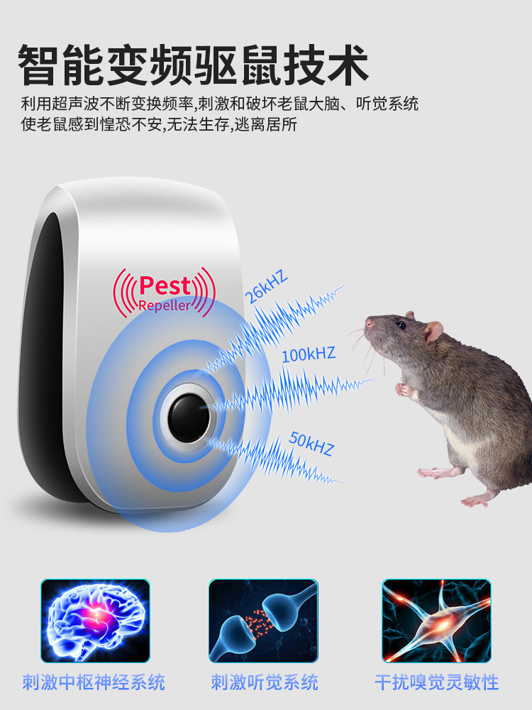 ULTRASONIC RAT REPELLENT RODENT EXTERMINATOR RAT CATCHER HOUSEHOLD INDOOR PROFESSIONAL RODENT TRAP AND RAT CATCHER ARTIFACT TRAP 2738