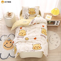 Pure cotton kindergarten quilt three piece suit of small baby bed supplies special nap to garden bedding six pieces 2401