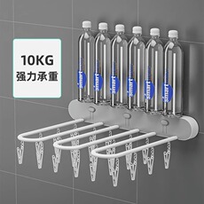 Балкон стойки 滕玄折叠衣架免打孔挂衣晾晒壁挂卫生间室内阳台晒袜子神器1563