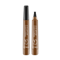 Four-pronged eyebrow pencil is waterproof and sweat-proof long-lasting and non-fading with distinct roots Wild Eyebrow Women Official Flagship Store 2714