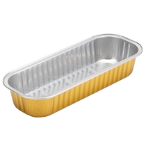 Air fryer disposable tin foil box baking tray household round rectangular durian cheese sweet potato box Huanghe 1117