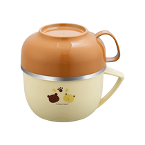 Rice bowl canteen special for office workers insulated lunch box with lid stainless steel fast food cup student atmosphere 668