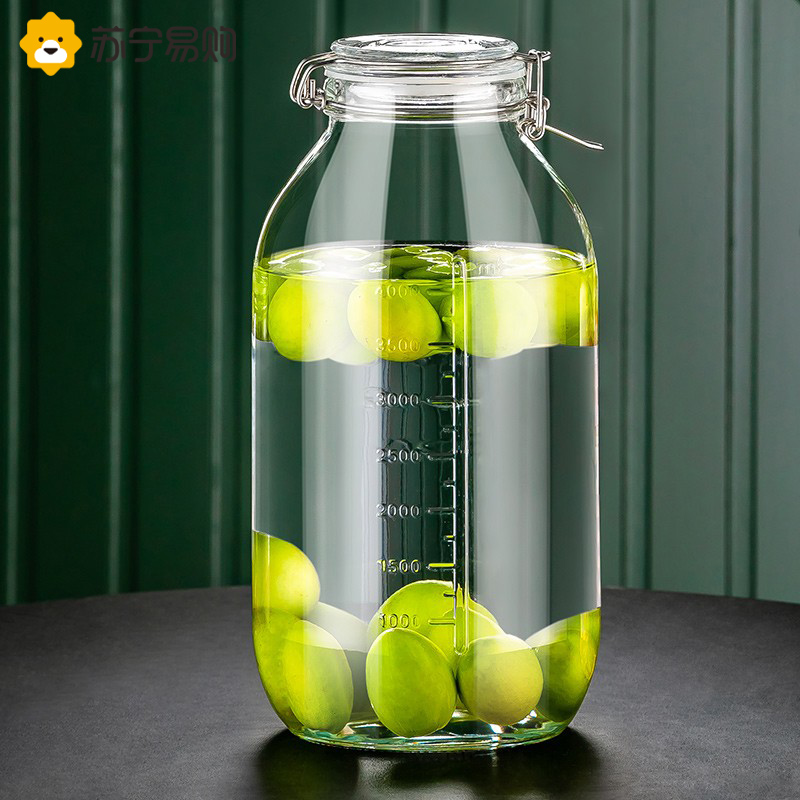 Suning Qingmei bubble wine special glass bottle sealed bubble wine jar Bayberry fruit wine altar container empty bottle 947