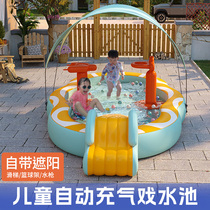 Inflatable swimming pool for childrens home thickened baby large outdoor paddling pool with slide 3217