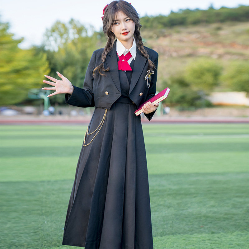 Milk skirt jk uniform skirt bad long skirt college style baby bag skirt gifted student dress female autumn and winter suit