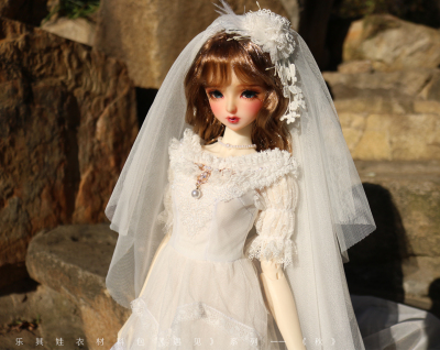 taobao agent Leqi baby clothing material package BJD3 doll European style wedding dress lace long skirt DIY 