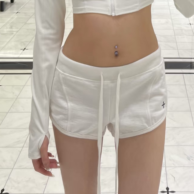 National Trend Timeless Ultra-Short Sports Pants with Drawstring, Cotton Outdoor Casual Shorts, Hot Girl Ultra-Short Pants That Make Legs Look Longer, New Arrival