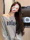 2025 Early Autumn Korean Style Loose Slimming Versatile Casual Fashionable Long Sleeve Off-Shoulder Asymmetrical Neck Printed Sweatshirt for Women