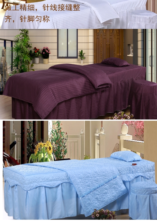 Bông trắng làm đẹp trải giường tùy chỉnh cơ thể giường sản phẩm mù massage giường chăn lửa trị liệu chăn tấm mua khăn trải giường spa