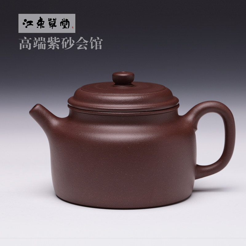 宜兴紫砂壶名家款钱丽君德钟紫泥壶原矿紫泥茶壶收藏中式风格茶壶半手工