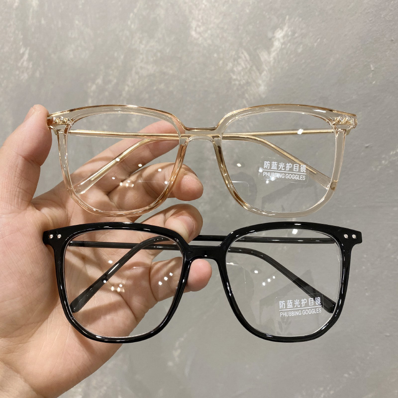Glasses frame women can match the degree of myopia glasses ins net red small red book plain decoration black eye frame tide
