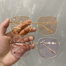 Sun glasses female 2020 new net celebrity star with Square d home sunglasses women tide UV protection big face thin