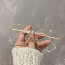 Retro myopia glasses female with degree small red book decorative glasses plain face Net red anti blue eye frame male